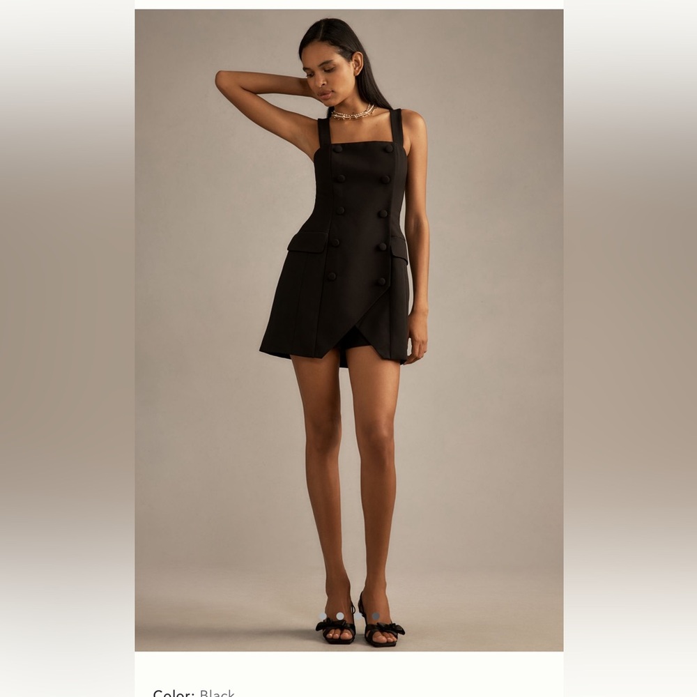 NWT Anthropologie Hutch Sleeveless Button-Front Blazer Romper